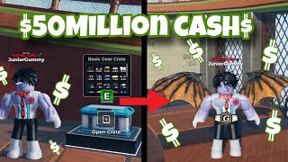 I SPENT 50 MILLION CASH 💸 ON THE NEW GEAR CRATES IN GYM LEAGUE (roblox)