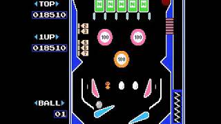 Pinball (NES) - Game B Gameplay