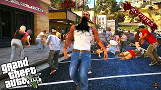 GTA 5: CJ FIGHTING WITH ZOMBIES GONE WRONG GTA V ZOMBIE MOD GAMEPLAY