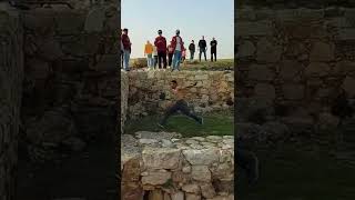 نشاط باركور في جبل القلعه الاردن #parkour