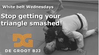 Stop getting your triangle smashed! (strongest triangle finish) - White belt Wednesday