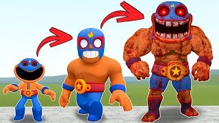 NEW EVOLUTION OF EL PRIMO from 3D SANIC CLONES MEMES in Garry's Mod! (Brawl Stars)