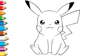 Bolalar uchun pikachu chizish / How to draw pikachu / Как нарисовать пикачу