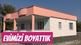 Evimizi boyattık :) Ev nasıl boyanır? Yeni rengimiz nasıl? Vlog