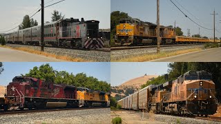 A Day of Trains in Morgan Hill and Fremont: Caltrain Rescue Train, UP 1988, and More