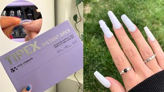 TRYING TIPEX INSTANT APEX GEL X NAIL KIT // HOW TO DO GEL X NAILS AT HOME