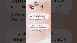 Swedish conversation practice #learnswedish #svenska #swedishforbeginners #ytshorts #swedish