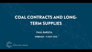 Coal contracts and long-term supplies | IEACCC Webinars