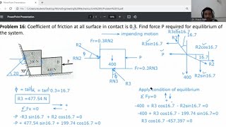 Problem 16 - Wedge Friction/Engineering Mechanics