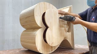 Miracle Created From Pallet Wood // Make Coffee Table With Unique Design & Beautiful 3D Wood Pattern