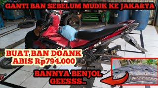 BIAYA GANTI BAN DI BENGKEL PLANET BAN YAMAHA JUPITER MX NEW 135cc