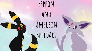 Umbreon and Espeon QuickDraw