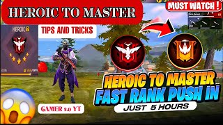 Heroic To Master Fast Rank Push Trick in Squad 🔥 | Br Rank Push Trick ✅ Session 34