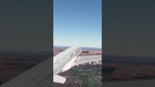 Airbus a380 da Qatar decolando de Brasília msfs2020