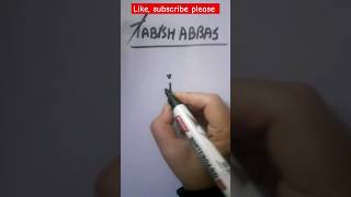 Tabish abbas namelogo #logo #art #ytshorts #shortsviral #shortfeed #viralshort #name #shorts