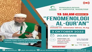 TALKSHOW AL WASHLIYAH MENYAPA UMAT YA SALAM SERIAL 63 "FENOMENOLOGI AL QUR'AN"