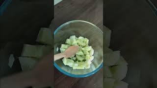 Yummy way to gorge on cucumber #food #foodie #foodvideo #cucumber #salad #healthyfood #shorts #video