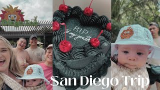 TRAVELING WITH AN INFANT - First time traveling with 4 month old, San Diego Zoo, Saras 30th birthday