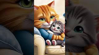 Cute Cat Mother's Love