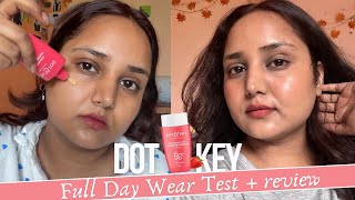 *New Dot & Key Strawberry Dew Tinted Sunscreen Review + 8 hours Wear test || Sunscreen with tint