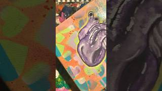 Heart Acrylic Paintings #satisfying #artshorts #short #viral #painting #shorts #fyp #art #artist