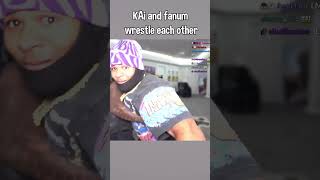 Kai Cenat and Fanum wrestle each other