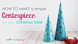 Christmas trees centerpiece with Cricut Design Space draw function