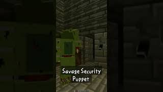 Security Puppet had no chill lol #shorts #fnaf #minecraft #fivenightsatfreddys