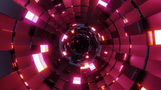 Purple Abstract Ring Pulse Tunnel. Looped Purple 3D Background Animation. Relaxing Screensaver.