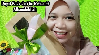 Unboxing paket kado dalam rangka ultah ytc ke 3 || makasi kadonya ka  @RafacraftChannel