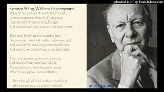 Poetry: Sonnet 30 by William Shakespeare (read by Sir John Gielgud)