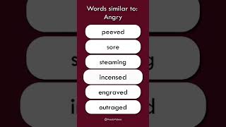 Words similar to angry