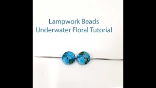 Lampwork Bead Underwater Floral Bead