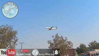 PIA Leading on Multan Airport from Dubai. PK 222. A320. ملتان