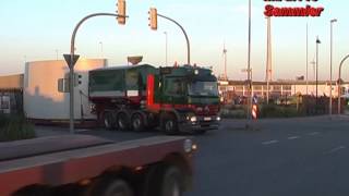 Windkraftanlagen Schwertransport Konvoi A2 Magdeburg-Rothensee (6/26)