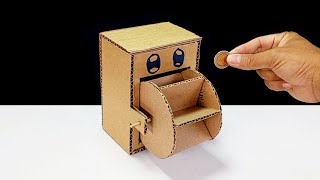 Personal Money Box at Home from Cardboard | ออมสิน วงล้อด้านหน้า