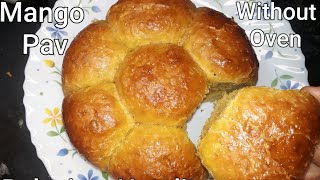 Super Soft And Fluffy MANGO PAV Recipe | Without Oven Pav Recipe | Mango Bread Without Oven