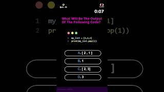 Python Quiz 10 #shorts #youtubeshorts #python #pythonquiz