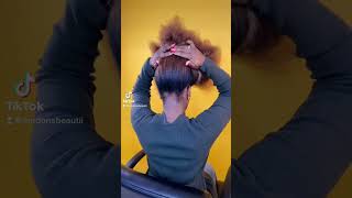 Flat Twist Updo on 4C Natural Hair | Protective Hairstyle