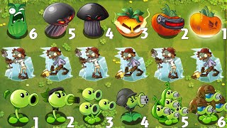 Pvz 2 Challenge - Every Plants Power Up VS Team Frozen Excavator Zombie - Who 's Strongest Plant ？