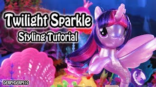 My Little Pony Twilight Sparkle Styling Tutorial, Seapony Movie Edition (How To Style MLP Toy DIY)