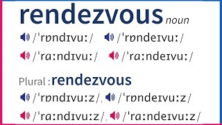 How To Pronounce RENDEZVOUS In British And American English