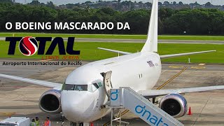 Pushback e decolagem do Boeing 737-45D(SF) da TOTAL Cargo PS-TLA no Aeroporto do Recife.