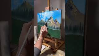 Oil landscape difficult #art #bobross #artshorts #artist #painting #artwork #shorts #shortsvideo