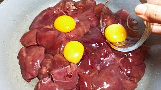 ❗️The most delicious liver with onions! The secret to making tender chicken liver in 5 minutes😋