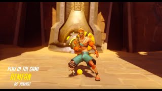 Junkrat Play of the Game "Don't Stand There" - Overwatch POTG