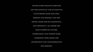 Discover the balance of emotions as negativity gives way to positivity in this inspiring video!