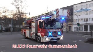 [FEUERWEHR GUMMERSBACH] Einsatzfahrt DLK23 der Hauptamtlichen Feuerwache Gummersbach