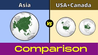 Asia vs USA+Canada | United States+Canada vs Asia | Comparison | Comparisons Facts