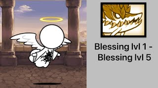 Blessing lvl 1 - Blessing lvl 5 (Divine Archangel Strikes)